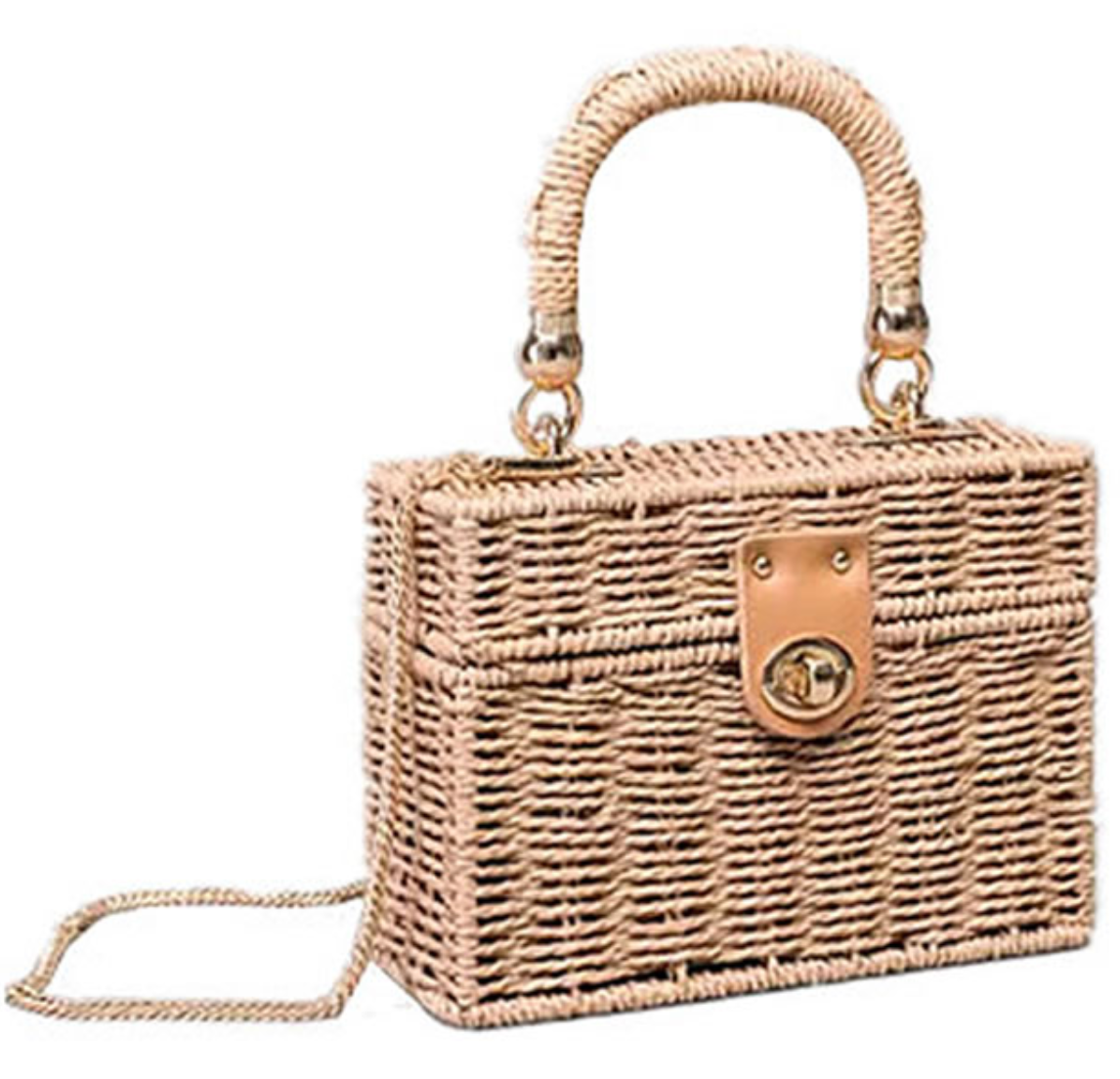 Straw Box Satchel