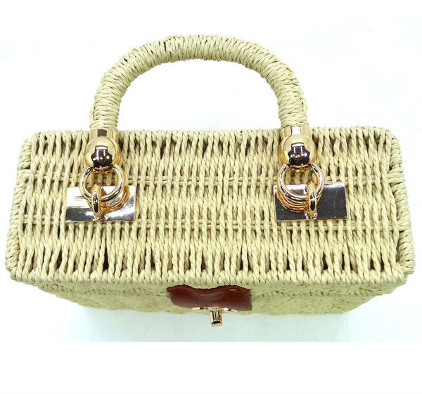 Straw Box Satchel