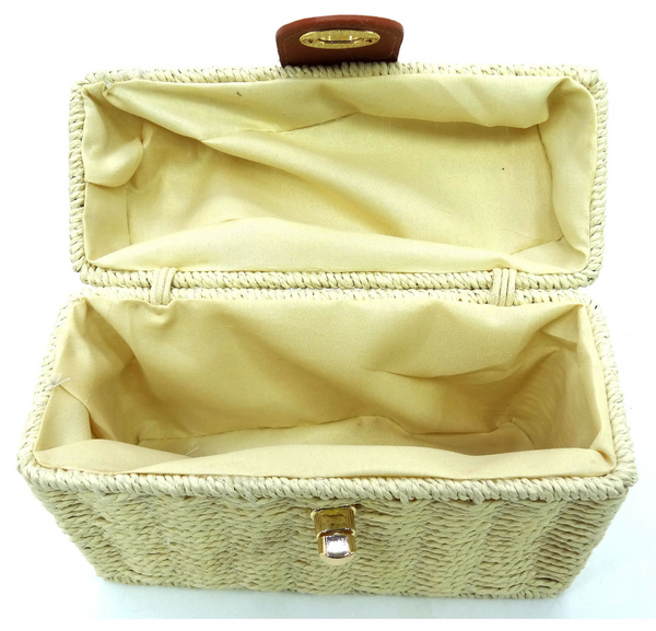 Straw Box Satchel