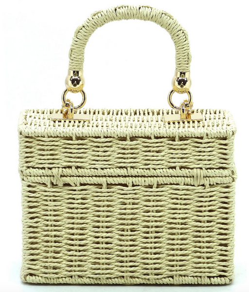 Straw Box Satchel