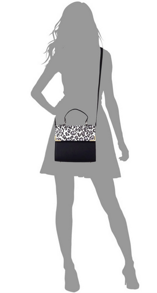 Animal Print Color Block Satchel