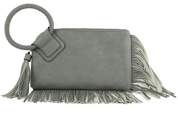 Fringe Wristlet Clutch