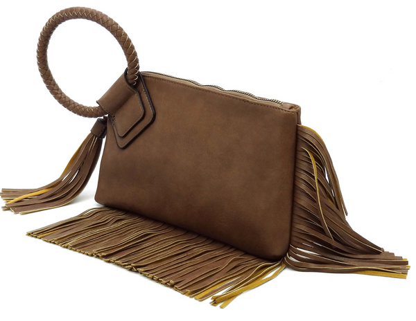 Fringe Wristlet Clutch