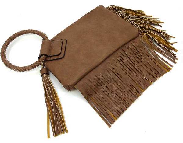 Fringe Wristlet Clutch