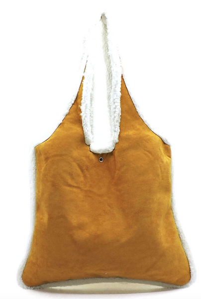 Suede Sherpa Tote