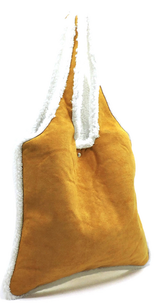 Suede Sherpa Tote