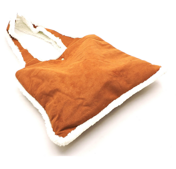 Suede Sherpa Tote