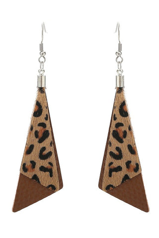 Triangle Animal Print Earrings