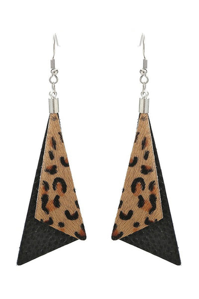 Triangle Animal Print Earrings