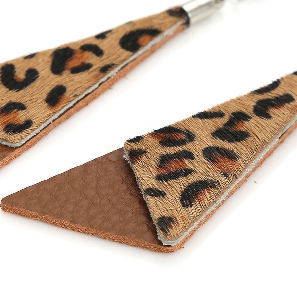 Triangle Animal Print Earrings