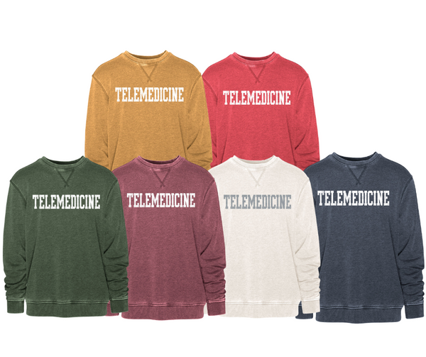 Work TELEMEDICINE Vintage Crew Sweatshirt