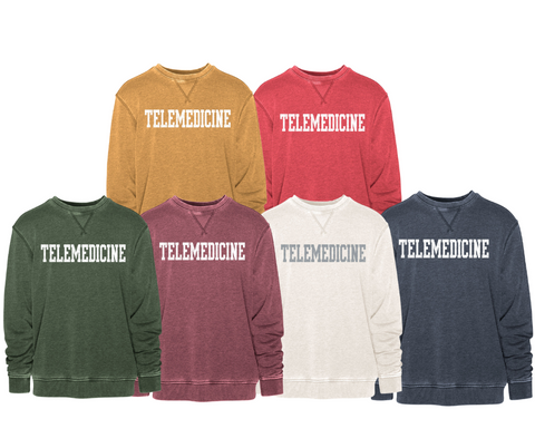 TELEMEDICINE Vintage Crew Sweatshirt